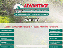 Tablet Screenshot of advantagelawncareandlandscaping.com